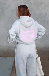 11th Street Keeping It Real Oversized Hoodie Jelly Bean