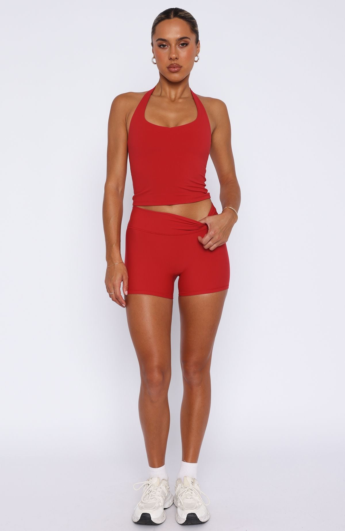 Shift Mid Rise Shorts 3.5" Cherry Red